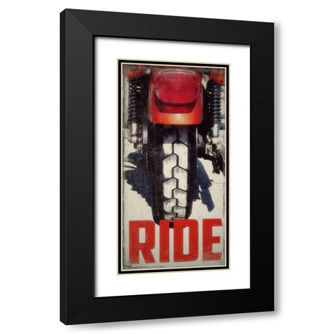 Ride Black Modern Wood Framed Art Print with Double Matting by Wilson, Kali