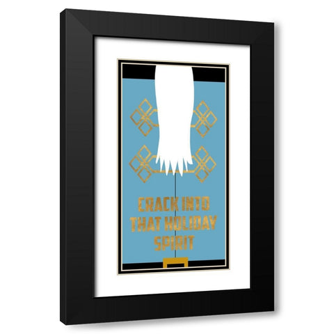 Holiday Spirit Black Modern Wood Framed Art Print with Double Matting by Quach, Anna