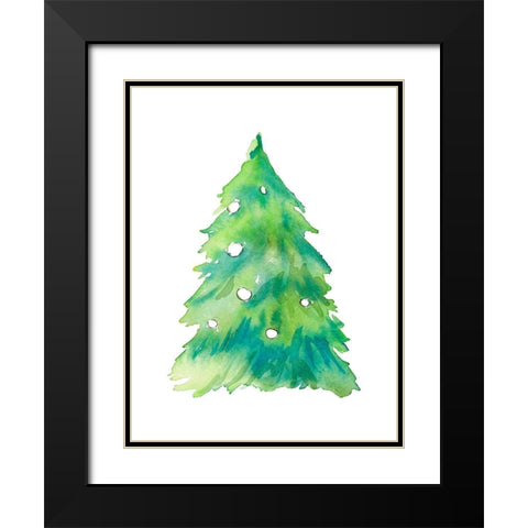 Xmas Tree II Black Modern Wood Framed Art Print with Double Matting by Loreth, Lanie