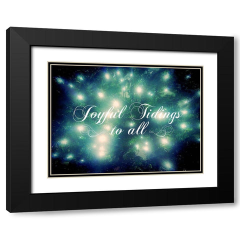 Joyful Tidings Black Modern Wood Framed Art Print with Double Matting by Wilson, Kali