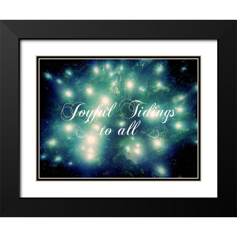 Joyful Tidings Black Modern Wood Framed Art Print with Double Matting by Wilson, Kali
