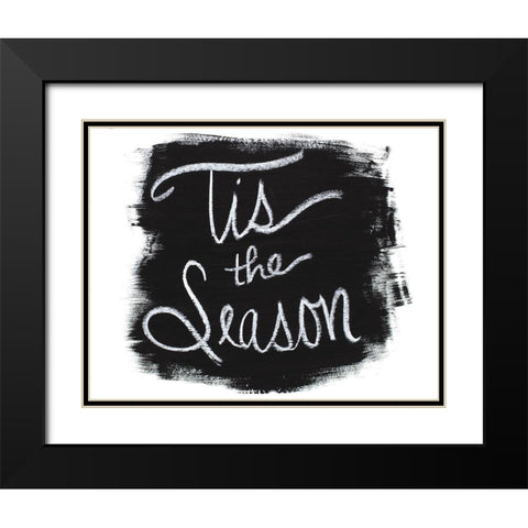 Tis The Season Black Modern Wood Framed Art Print with Double Matting by Bryant, Susan