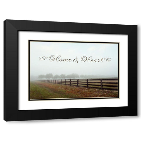 Home and Heart Black Modern Wood Framed Art Print with Double Matting by Wilson, Kali