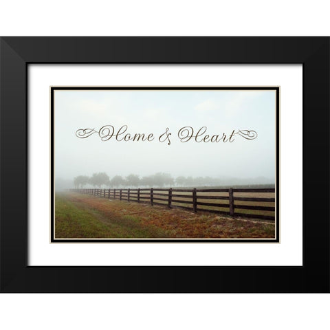 Home and Heart Black Modern Wood Framed Art Print with Double Matting by Wilson, Kali