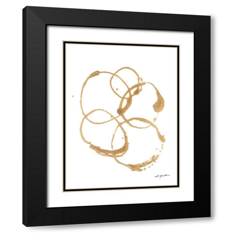 Gold Dreams I Black Modern Wood Framed Art Print with Double Matting by Hewitt, L.