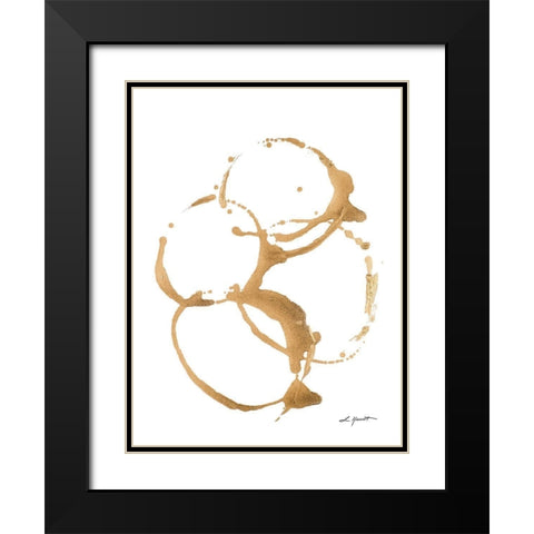 Gold Dreams II Black Modern Wood Framed Art Print with Double Matting by Hewitt, L.