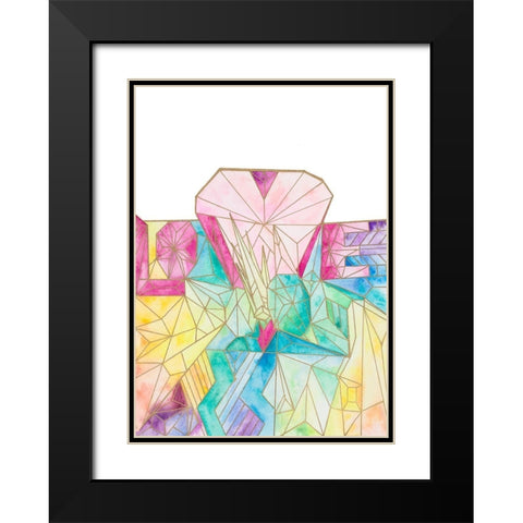 Retro Dynamics Black Modern Wood Framed Art Print with Double Matting by James, Nola