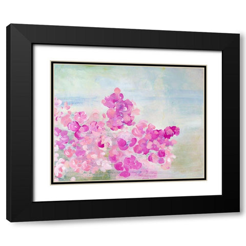 Field of Flowers Black Modern Wood Framed Art Print with Double Matting by James, Nola