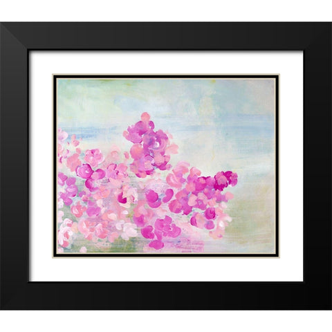 Field of Flowers Black Modern Wood Framed Art Print with Double Matting by James, Nola