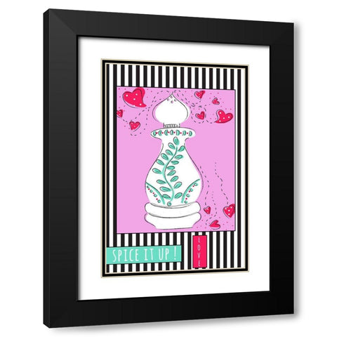 Spice It Up Black Modern Wood Framed Art Print with Double Matting by Mosher, Deidre
