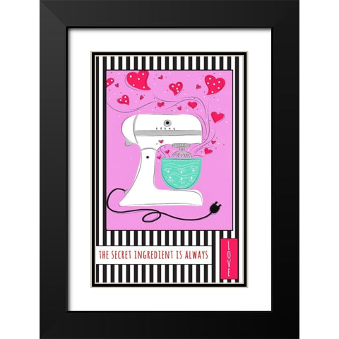 Secret Ingredient Black Modern Wood Framed Art Print with Double Matting by Mosher, Deidre