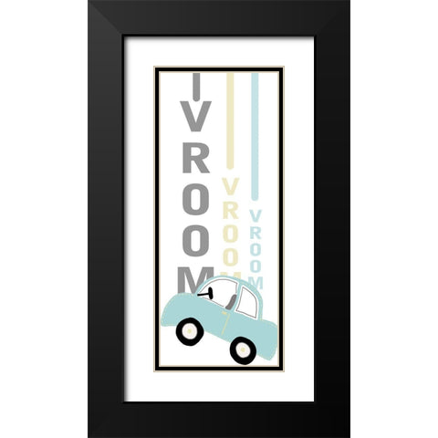 Vroom said the Car Black Modern Wood Framed Art Print with Double Matting by Quach, Anna