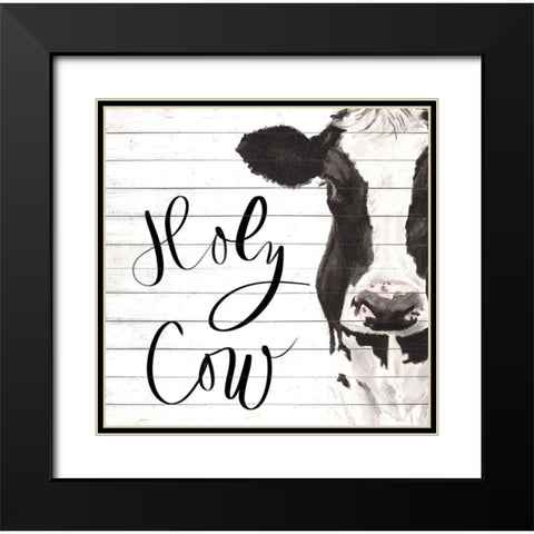 Holy Cow Black Modern Wood Framed Art Print with Double Matting by Green, Jenny