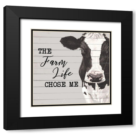 The Farm Life Black Modern Wood Framed Art Print with Double Matting by Green, Jenny