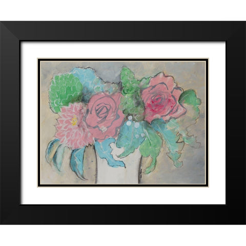 Delicate Treasure I Black Modern Wood Framed Art Print with Double Matting by Maria, Robin