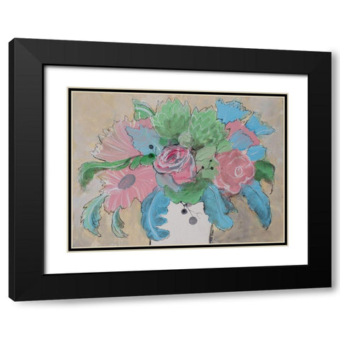 Delicate Treasure II Black Modern Wood Framed Art Print with Double Matting by Maria, Robin