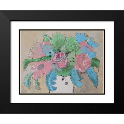 Delicate Treasure II Black Modern Wood Framed Art Print with Double Matting by Maria, Robin