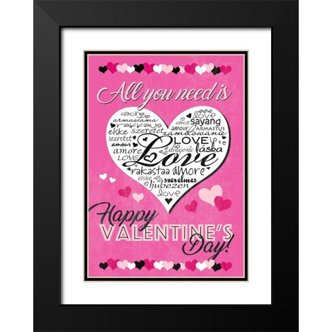 All You Need Black Modern Wood Framed Art Print with Double Matting by Quach, Anna