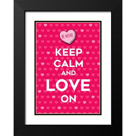 Be Mine Black Modern Wood Framed Art Print with Double Matting by Quach, Anna