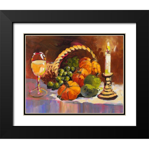 Candle Light Harvest I Black Modern Wood Framed Art Print with Double Matting by Slivka, Jane
