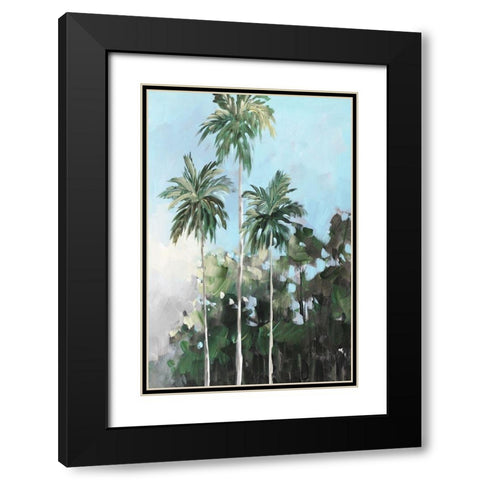 Palms on the Coast Black Modern Wood Framed Art Print with Double Matting by Slivka, Jane