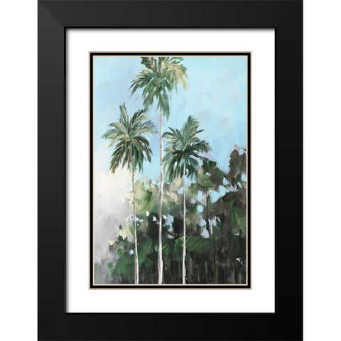 Palms on the Coast Black Modern Wood Framed Art Print with Double Matting by Slivka, Jane