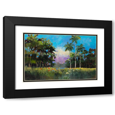 Island on the Coast Black Modern Wood Framed Art Print with Double Matting by Slivka, Jane