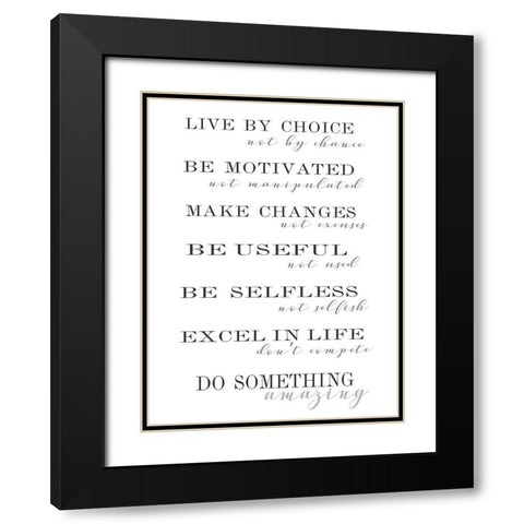 Do Something Amazing Black Modern Wood Framed Art Print with Double Matting by Quach, Anna