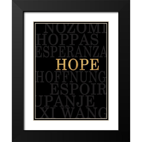 Worldly Hope Black Modern Wood Framed Art Print with Double Matting by Quach, Anna