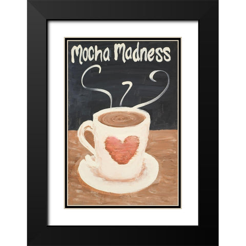 Mocha Madness Black Modern Wood Framed Art Print with Double Matting by Acosta