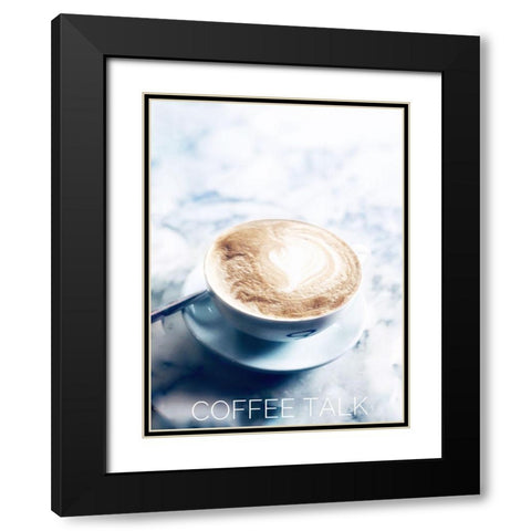 Coffee Talk Black Modern Wood Framed Art Print with Double Matting by Acosta