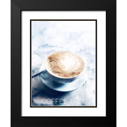 Coffee Talk Black Modern Wood Framed Art Print with Double Matting by Acosta