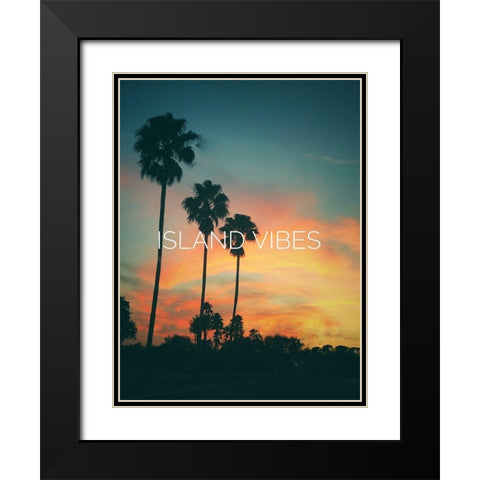 Island Vibes Black Modern Wood Framed Art Print with Double Matting by Acosta