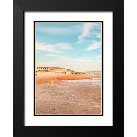 Beach Shores Panel I Black Modern Wood Framed Art Print with Double Matting by Acosta