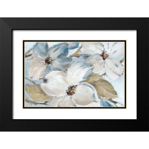 Neutral Silently Bloom II Black Modern Wood Framed Art Print with Double Matting by Loreth, Lanie