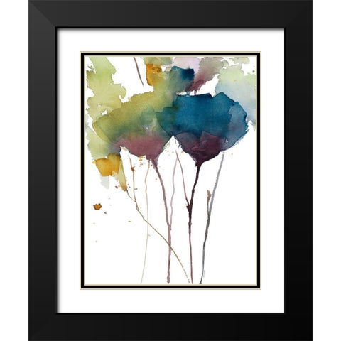 Wildflower Grace II Black Modern Wood Framed Art Print with Double Matting by Loreth, Lanie