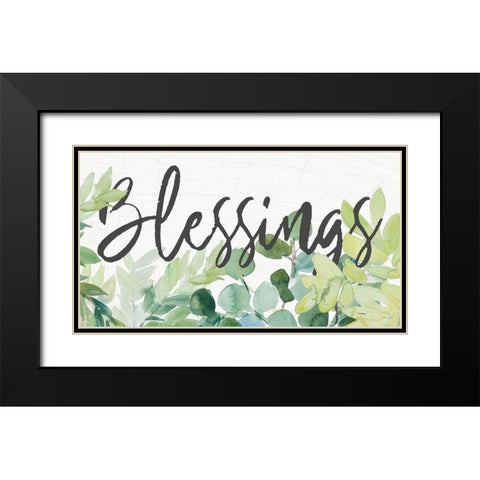Blessings Black Modern Wood Framed Art Print with Double Matting by Loreth, Lanie