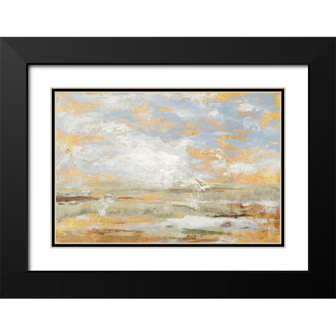Morning Mood with Gold Black Modern Wood Framed Art Print with Double Matting by Loreth, Lanie