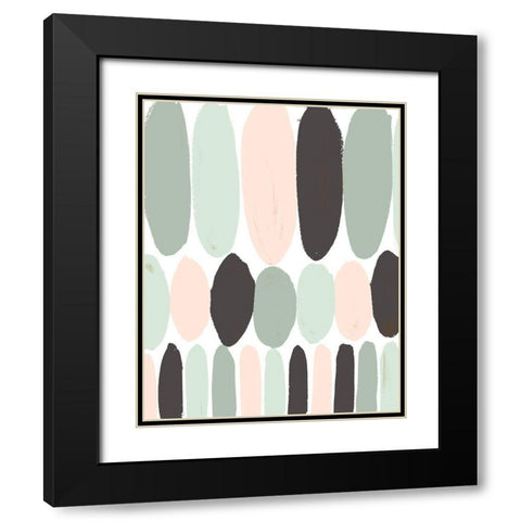 Pastel Pattern Black Modern Wood Framed Art Print with Double Matting by Loreth, Lanie