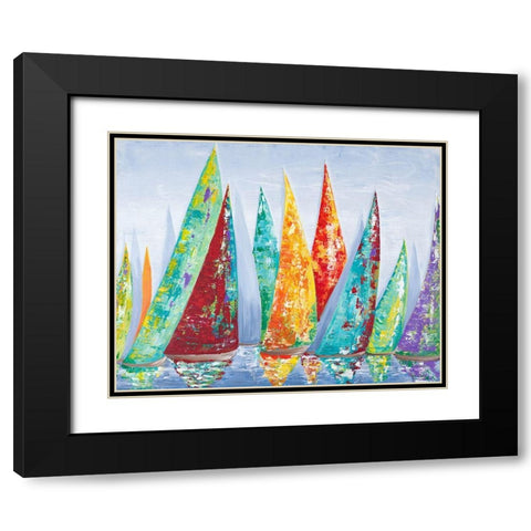 Offshore Sailboat Race Black Modern Wood Framed Art Print with Double Matting by Ritter, Gina