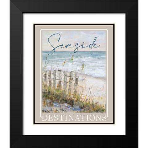 Seaside Destinations Black Modern Wood Framed Art Print with Double Matting by DeRice, Julie