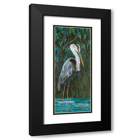 Majestic Heron Black Modern Wood Framed Art Print with Double Matting by DeRice, Julie