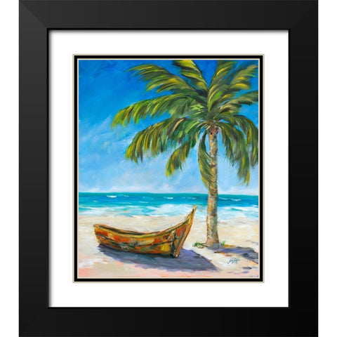 Paradise Trip Black Modern Wood Framed Art Print with Double Matting by DeRice, Julie