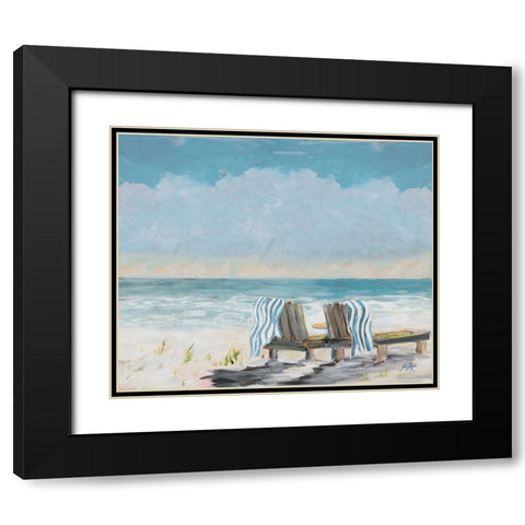 Coastal Sunsets Black Modern Wood Framed Art Print with Double Matting by DeRice, Julie