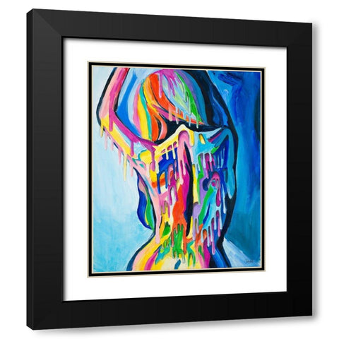 Vibrant Female Figurative Black Modern Wood Framed Art Print with Double Matting by Goodrich, Chelsea
