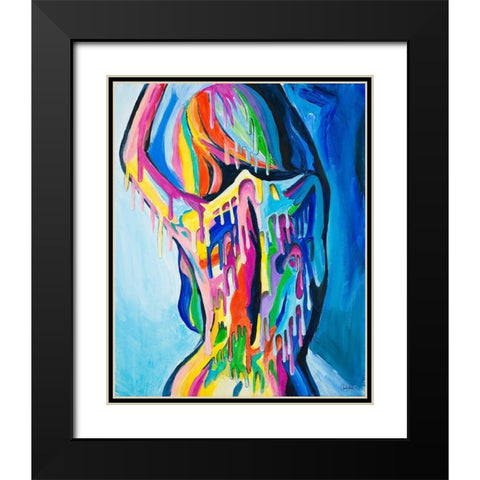Vibrant Female Figurative Black Modern Wood Framed Art Print with Double Matting by Goodrich, Chelsea