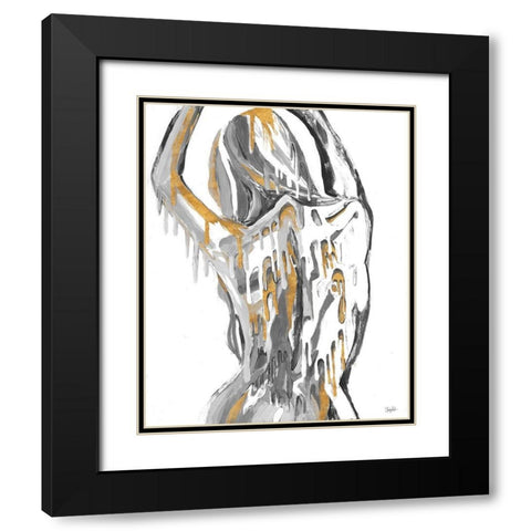 Golden Woman Black Modern Wood Framed Art Print with Double Matting by Goodrich, Chelsea