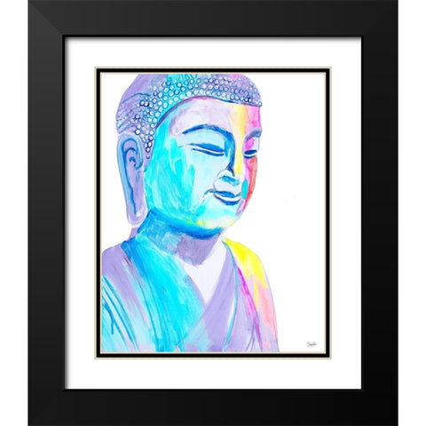 More Vibrant Buddha Black Modern Wood Framed Art Print with Double Matting by Goodrich, Chelsea