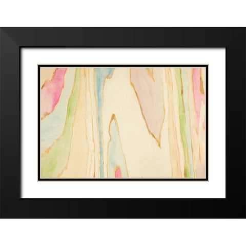 Against the Grain Abstract Black Modern Wood Framed Art Print with Double Matting by Bryant, Susan