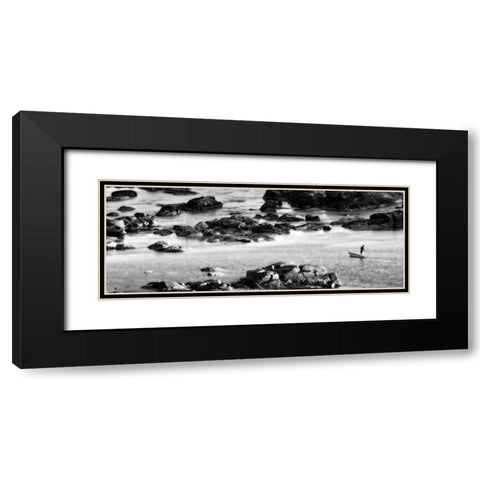 Among the Rocks Black Modern Wood Framed Art Print with Double Matting by Niassa Lion Project